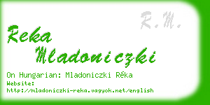 reka mladoniczki business card