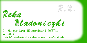 reka mladoniczki business card